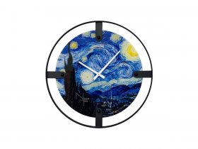 Часы интерьерные NT155 VAN GOGH STARRY NIGHT в Уяре - uyar.mebel-nsk.ru | фото