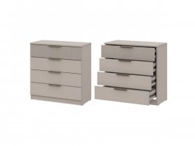 Комод 4 ящика (ЛДСП/МДФ) Эккервуд (меланж) в Уяре - uyar.mebel-nsk.ru | фото