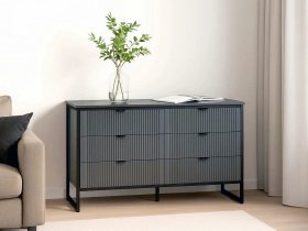Комод 6 ящиков Нора (металл бруклин/графит) в Уяре - uyar.mebel-nsk.ru | фото