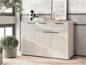 Комод Стандарт-4 NEW (дуб крафт белый) в Уяре - uyar.mebel-nsk.ru | фото