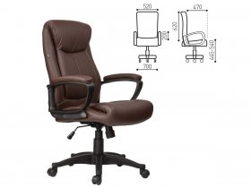 Кресло офисное BRABIX Enter EX-511, коричневое в Уяре - uyar.mebel-nsk.ru | фото