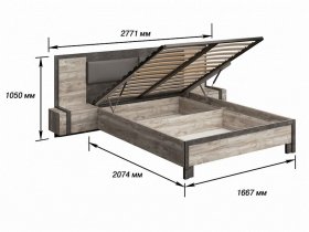 Кровать двуспальная 1,6м с под.мех. Клео в Уяре - uyar.mebel-nsk.ru | фото