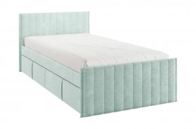 Кровать с ящиками Твикс 90*200 (мята велюр) в Уяре - uyar.mebel-nsk.ru | фото
