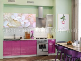 Кухонный гарнитур Вишневый цвет в Уяре - uyar.mebel-nsk.ru | фото