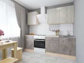 Модульная кухня Йота (пикард/цемент) в Уяре - uyar.mebel-nsk.ru | фото