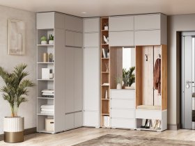 Модульная прихожая Прага (кашемир) в Уяре - uyar.mebel-nsk.ru | фото