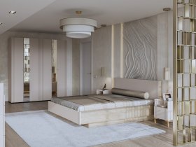 Модульная спальня Одетта (дуб эндгрей/меланж) в Уяре - uyar.mebel-nsk.ru | фото