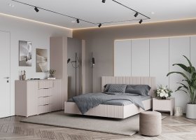 Модульная спальня «Тефия» (тефия/софт сантьяго) в Уяре - uyar.mebel-nsk.ru | фото