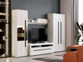 Модульная стенка Ницца (дуб витенберг) в Уяре - uyar.mebel-nsk.ru | фото