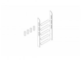 Пакет №10 Прямая лестница и опоры для двухъярусной кровати Соня в Уяре - uyar.mebel-nsk.ru | фото