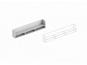 Полка настенная 1600 Квинта (белый лофт/софт айс/белый) в Уяре - uyar.mebel-nsk.ru | фото