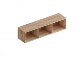 Полка настенная открытая Сицилия (дуб альпийский/тефия) в Уяре - uyar.mebel-nsk.ru | фото