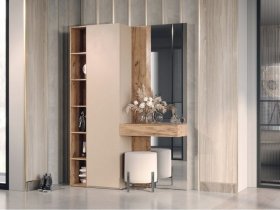 Прихожая Ева (кашемир/дуб вотан) в Уяре - uyar.mebel-nsk.ru | фото