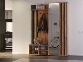 Прихожая Марракеш (дуб вотан/цемент темный) в Уяре - uyar.mebel-nsk.ru | фото