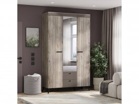 Шкаф 3-х створчатый ШК-08 Кассандра (дуб смоки/MF14) в Уяре - uyar.mebel-nsk.ru | фото