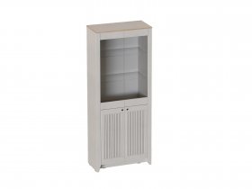 Шкаф-витрина двухдверная Валенсия (гостиная) в Уяре - uyar.mebel-nsk.ru | фото