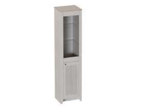 Шкаф-витрина однодверная Валенсия (гостиная) в Уяре - uyar.mebel-nsk.ru | фото