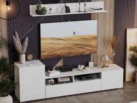 Стенка «Сильвия» (белый ясень) в Уяре - uyar.mebel-nsk.ru | фото