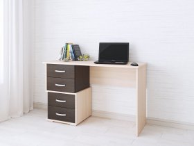 Стол письменный Сити-2 (венге/дуб молочный) в Уяре - uyar.mebel-nsk.ru | фото