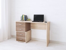 Стол письменный Сити-2 (ясень шимо темный/дуб сонома) в Уяре - uyar.mebel-nsk.ru | фото
