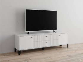 Тумба под ТВ Парус-10 (белый/белый снег) в Уяре - uyar.mebel-nsk.ru | фото