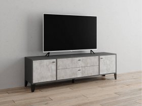 Тумба под ТВ Парус-10 (графит/мальта) в Уяре - uyar.mebel-nsk.ru | фото