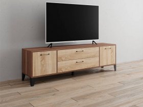 Тумба под ТВ Парус-13 (ясень шимо темный/дуб сонома) в Уяре - uyar.mebel-nsk.ru | фото
